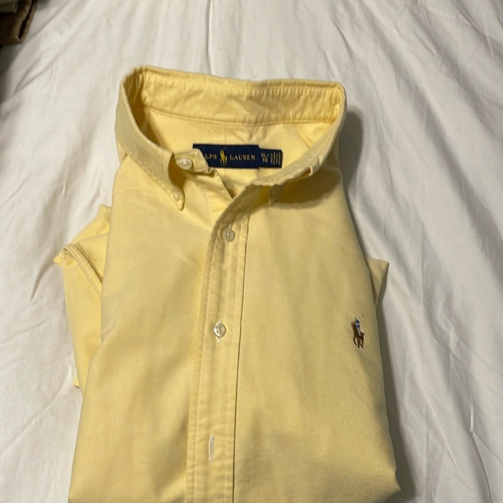 Polo XL yellow button down